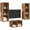 vidaXL Set mobile TV Legno vecchio 37 x 37 x 107 cm Legno multistrato