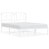 vidaXL Giroletto con Testiera Metallo Bianco 150x200 cm