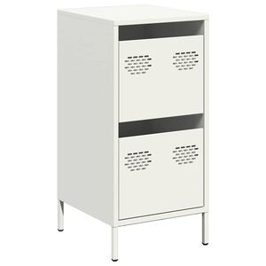 vidaXL Credenza Bianca 35x39x73,5 cm in Acciaio Laminato a Freddo