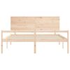 vidaXL Letto per Anziani con Testiera Bianco Super King Legno Massello