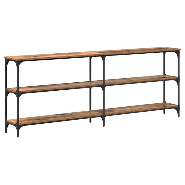 vidaXL Tavolo consolle Legno vecchio 200 x 29 x 75 cm