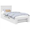 vidaXL Struttura del letto Bianco 90 x 200 cm Legno multistrato