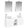 vidaXL Set di Armadi da Bagno 5 pz Bianco Legno ingegnerizzato
