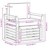vidaXL Set di divani da esterno con cuscino Naturale 75,5 x 63 x 73 cm