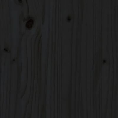 vidaXL Fioriera da Giardino Nera 62x30x38 cm Legno Massello di Pino