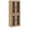 vidaXL Credenza Rovere artigianale 69,5 x 34 x 90 cm Legno multistrato