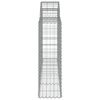 vidaXL Cesti Gabbioni ad Arco 3 pz 200x30x100/120 cm Ferro Zincato
