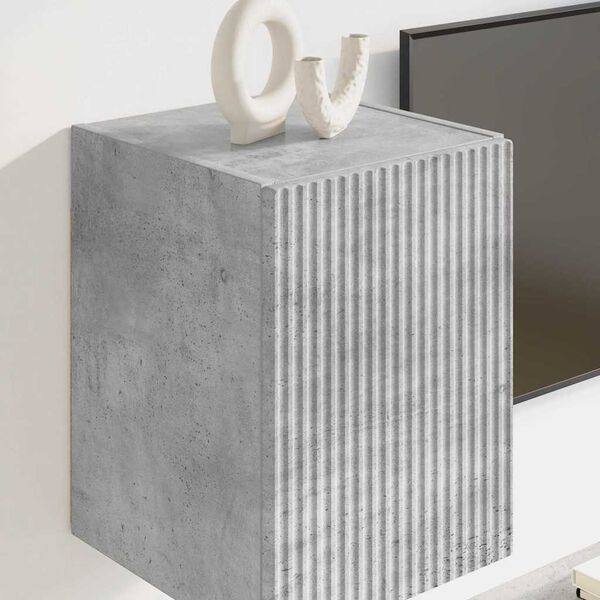 vidaXL Mobile TV da parete Calcestruzzo 30 x 31 x 40 cm