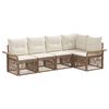 vidaXL Set Divano da Giardino 5 pz Beige polyrattan