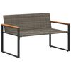 vidaXL panchina Grigio e Grigio Scuro 115 x 65 x 72 cm Rattan