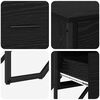 vidaXL Cassettiera con cassetto 2 pcs Rovere Nero 91 x 35,5 x 74,5 cm