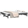 vidaXL Dormeuse Estraibile Grigia 2x(100x200)cm Legno Massello di Pino