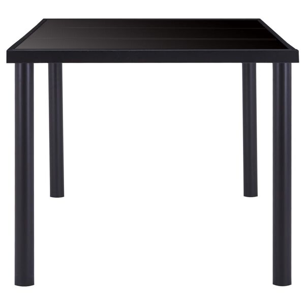 vidaXL Tavolo da Pranzo Nero 180x90x75 cm in Vetro Temperato