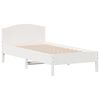 vidaXL Letto senza Materasso Bianco 75x190 in Legno Massello di Pino