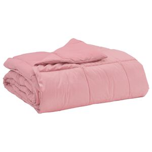 vidaXL Piumone Completo Annuale 155 x 200 cm 4 stagioni Rosa
