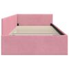vidaXL Cornice del letto ad angolo Rosa 90 cm x 200 cm Velluto