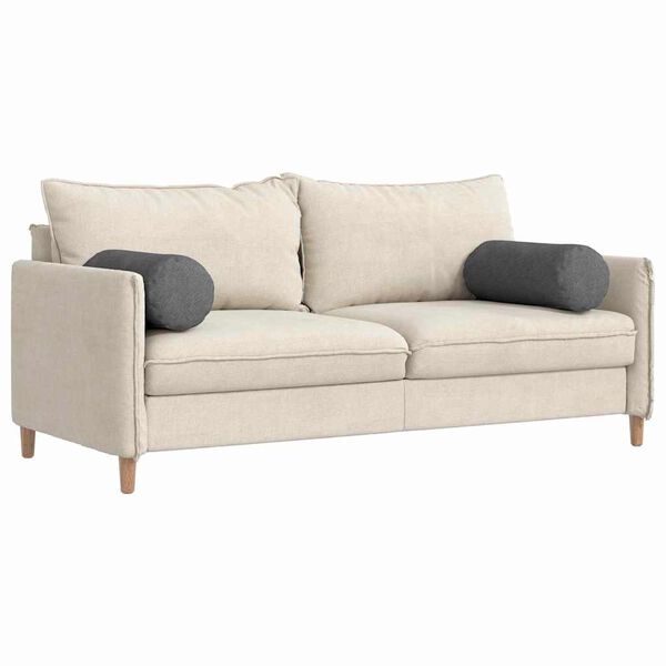 vidaXL Cuscini a rullo 2 pcs Grigio scuro &Oslash; 25 x 70 cm