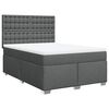 vidaXL Giroletto a Molle con Materasso Grigio Scuro 160x200 cm Tessuto