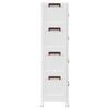 vidaXL Scatola Portaoggetti con Ruote 4 Livelli 28 L 48x29,5x112,5 cm