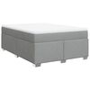 vidaXL Giroletto a Molle con Materasso Grigio Chiaro160x200 cm Tessuto