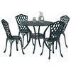 vidaXL Set da Pranzo per Giardino 5 pcs Verde Alluminio