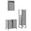 vidaXL Set Mobili da Bagno 3 pz Grigio Sonoma in Legno Multistrato