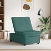 vidaXL Divano letto Verde scuro 194 x 67 x 37 cm Tessuto