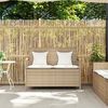 vidaXL Panca Portaoggetti da Giardino con Cuscino Beige in Polyrattan
