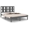 vidaXL Giroletto Grigio in Legno Massello 135x190 cm Double