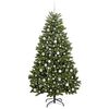 vidaXL Albero di Natale artificiale Verde 210 cm PVC e Metallo