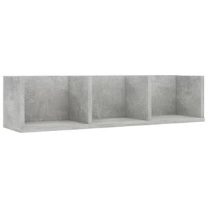 vidaXL Scaffale Porta CD Parete Grigio Cemento 75x18x18 cm Multistrato