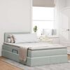 vidaXL Letto con Contenitore Grigio chiaro 120 x 200 cm Velluto