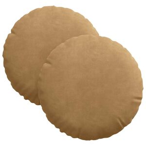 vidaXL Cuscini per Seduta 2 pcs Marrone Ø 40 x 13 cm Velluto