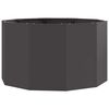 vidaXL Fioriera Nero 90 x 90 x 50 cm Acciaio