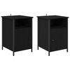 vidaXL Armadio da Notte 2 pcs Rovere Nero 40 x 42 x 60 cm