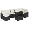 vidaXL Set Divano da Giardino 8 pz Nero e Crema