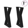 vidaXL Gambe per Tavolino da Caff&egrave; 2 pz Nere 38x(42-43,3) cm Acciaio