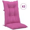 vidaXL Cuscini per Sedie 2 pz Rosa 120x50x7 cm in Tessuto