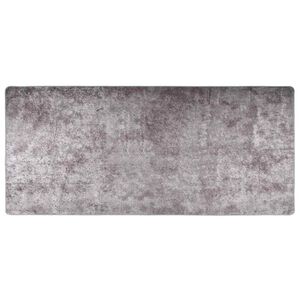 vidaXL Tappeto Lavabile 80x300 cm Grigio Antiscivolo