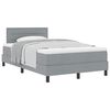 vidaXL Letto a molle con materasso Grigio chiaro 120 x 190 cm Tessuto