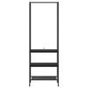vidaXL Ripiano per vestiti con mensole Rovere nero 60 x 30 x 171 cm