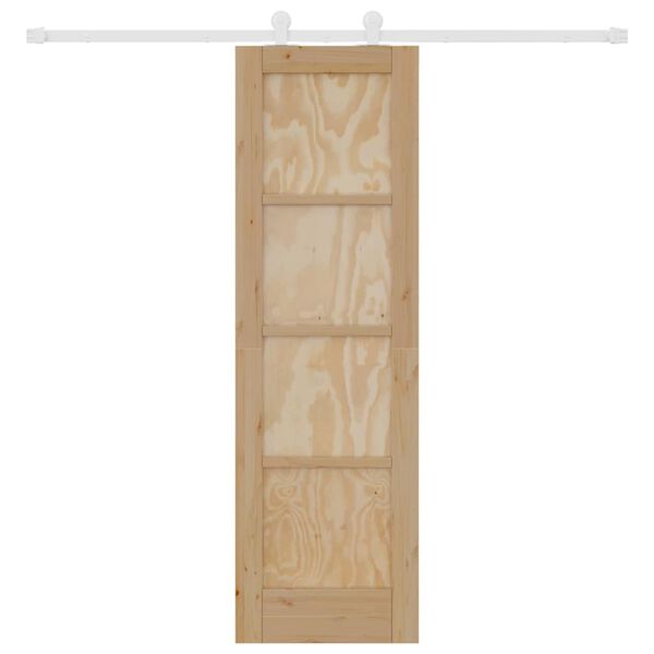 vidaXL Porta scorrevole ORKDAL Marrone 61 x 198,5 cm Pino massello