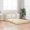 vidaXL Divano letto 110cm Crema Tessuto