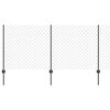 vidaXL Recinzione a maglie metalliche con palo 10 x 1 m (L x H)