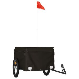 vidaXL Rimorchio da Bici Nero 45 kg in Ferro