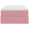 vidaXL Letto con contenitore e materasso Rosa 100 x 200 cm Velluto