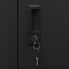 vidaXL Armadietto con Serratura Nero 38x40x180 cm in Acciaio
