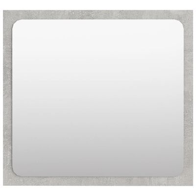 vidaXL Specchio da Bagno Grigio Cemento 40x1,5x37cm Legno Multistrato