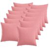 vidaXL Federa 12 pz HEERLEN Rosa 50 x 50 cm Tessuto