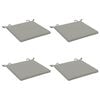 vidaXL Cuscini per Sedia in 4 Pezzi SOEST 4 pz 100% Poliestere Grigio
